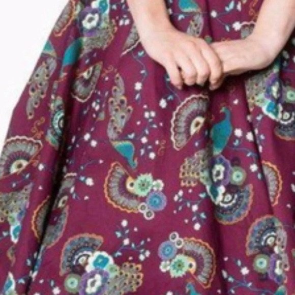 Modcloth "Boldly Rockabilly Peacock Dress" Banned Frankie Cut - Picture 3 of 6